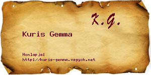 Kuris Gemma névjegykártya